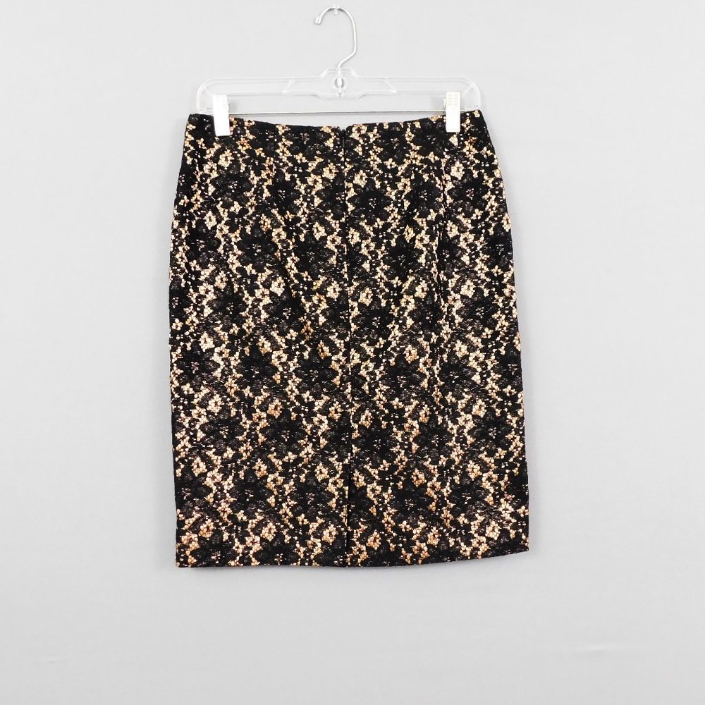 Talbots Women‎ Skirt Black Beige 4P